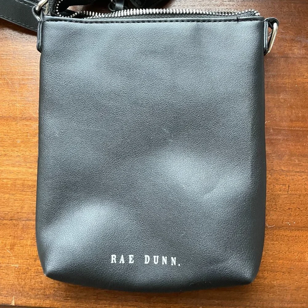 Rae Dunn “BLESSED” Black Crossbody Bag with Detachable TECH Pouch